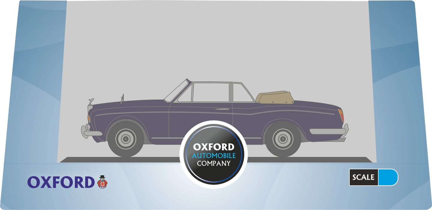 Oxford Diecast Rolls Royce Corniche Convertible Open Indigo Blue 43RRC001 1:43rd scale model pack