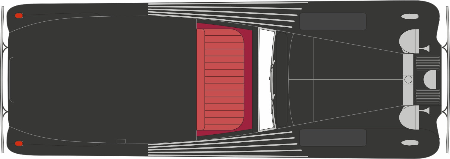 Oxford Diecast Rolls Royce Phantom III SdV HJ Mulliner Black - 1:43 Scale 43RRP3001 Top