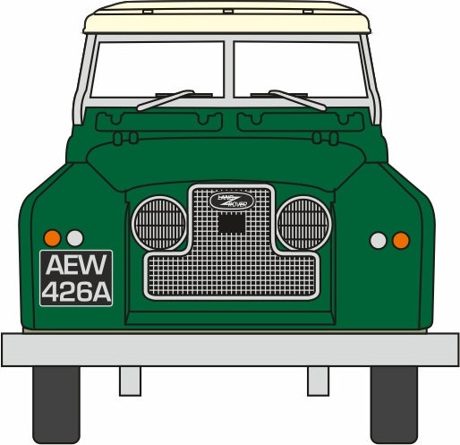 Oxford Diecast Bronze Green Land Rover Series II Station Wagon - 1:76 -76LAN2002 Front