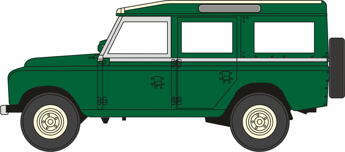 Oxford Diecast Bronze Green Land Rover Series II Station Wagon - 1:76 -76LAN2002 Left