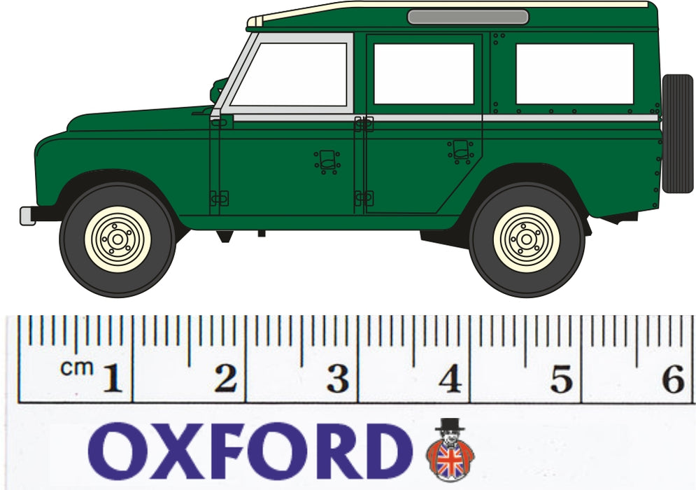 Oxford Diecast Bronze Green Land Rover Series II Station Wagon - 1:76 -76LAN2002 Measurements