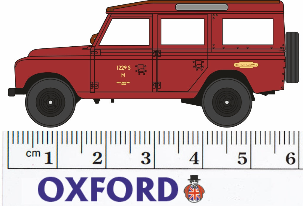 Oxford Diecast 1:87 Scale Land Rover Series II Station Wagon British Railways 76LAN2010 Measurements