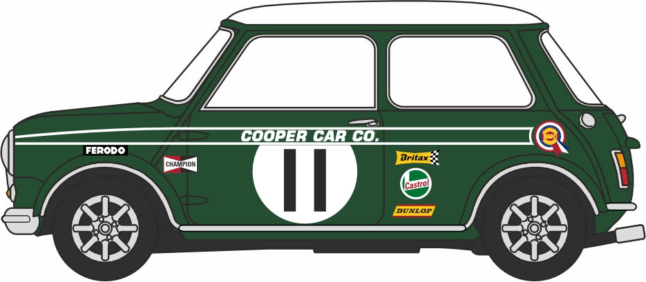 Oxford Diecast 1:76 Scale Mini Cooper S MKII John Rhodes 1968 Brands Hatch 76MCS002 Left