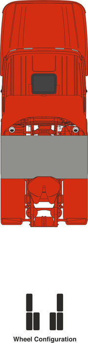 Oxford Diecast Coca Cola T Cab Box Trailer - 1:76 Scale 76TCAB004CC Front Top and Wheel Configuration