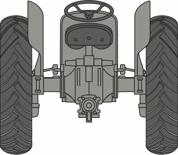 Oxford Diecast Grey Ferguson TEA Tractor - 1:76 Scale 76TEA001 Rear
