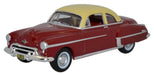 Oxford Diecast Oldsmobile Rocket 88 Coupe 1950 Chariot Red Canto Cream 1:87 Scale