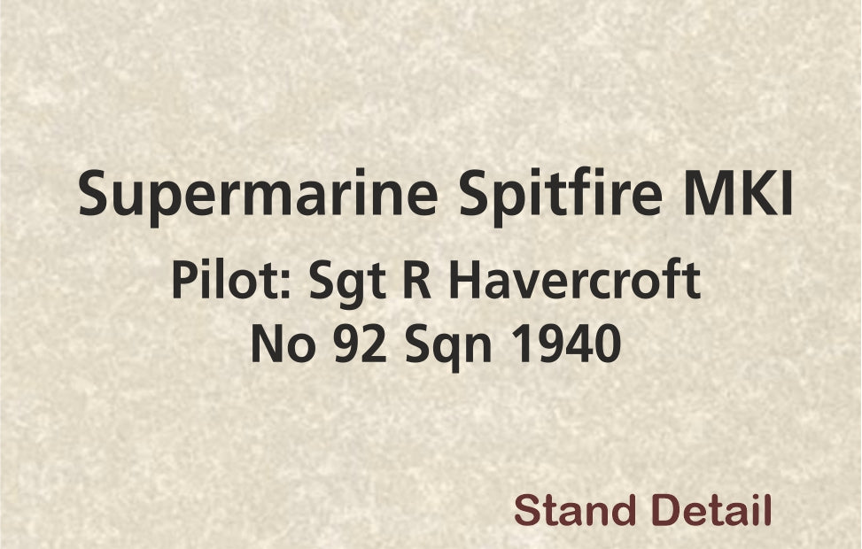 Oxford Diecast Supermarine Spitfire MkI 1:72 Scale Model Aircraft AC001 Plinth Markings