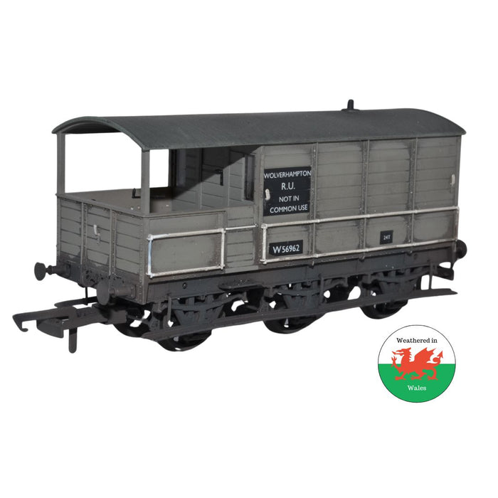 Oxford Rail BR 6 Wheel Plated Toad Wolverhampton 56962 Weathered in Wales