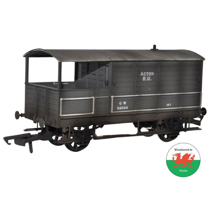 Oxford Rail Gwr 4 Wheel Plated (late) Acton 56034 Weathered in Wales