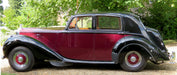 Oxford Diecast 1:43rd Scale Rolls Royce Silver Dawn/std Steel Maroon/black 43RSD001 Scanned Car Left