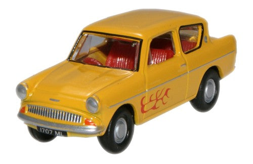 Oxford Diecast Ford Anglia Yellow (The Young Ones/Vyvyan) - 1:76 Scale '76105008