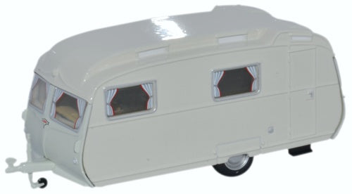 Oxford Diecast Carlight Continental Caravan Light Grey 76CC001
