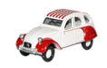 Oxford Diecast Dolly Red White Citroen 2CV - 1:76 Scale 76CT003