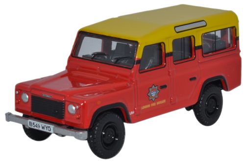Oxford Diecast Land Rover Defender Station Wagon London Fire Brigade - 76DEF011