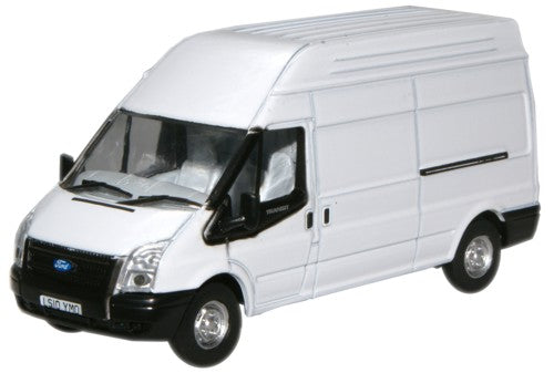 Oxford Diecast White Transit LWB High - 1:76 Scale 76FT006