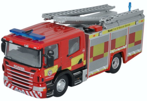 Oxford Diecast Scania CP28 Pump Ladder Kent Fire & Rescue Service 76SFE009