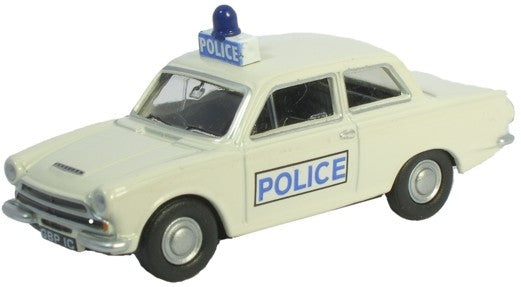 Oxford Diecast Cortina Mk I White Police - 1:76 Scale 76COR1002