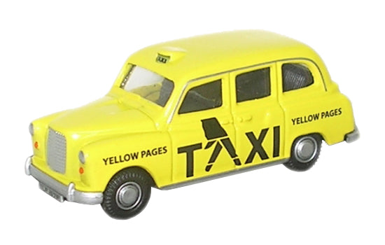 Oxford Diecast FX4 Taxi Yellow Pages - 1:76 Scale 76FX4004