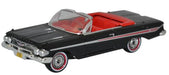 Oxford Diecast Chevrolet Impala 1961 Convertible Tuxedo Black/red 87CI61001