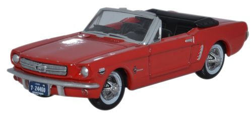 Oxford Diecast 1965 Ford Mustang Convertible Poppy Red - 1:87 Scale 87MU65001