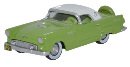 Oxford Diecast Ford Thunderbird 1956 Sage Green_Colonial White - 1:87 87TH56003