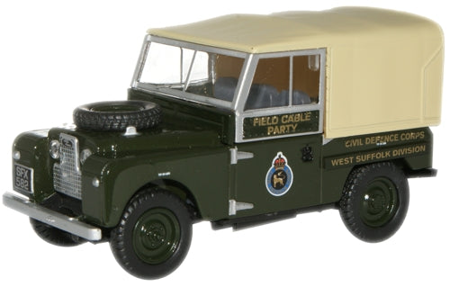 Oxford Diecast Civil Defence Corps Land Rover 88 Canvas - 1:43 Scale LAN188008