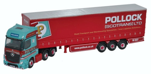 Oxford Diecast Mercedes Actros Curtainside Pollock NMB002