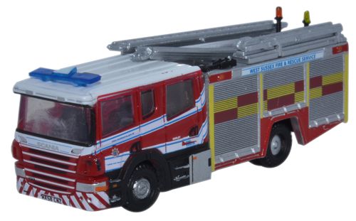 Oxford Diecast Scania Pump Ladder West Sussex F & R - 1:148 Scale NSFE002