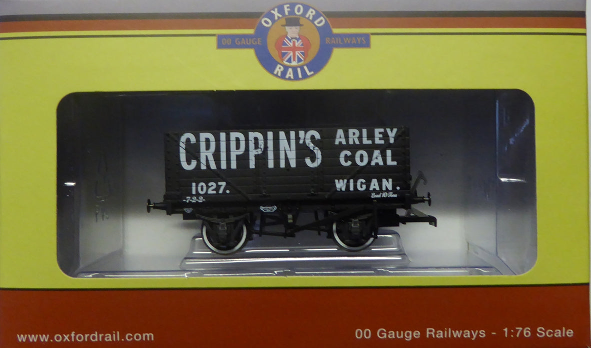OXFORD RAIL 1027 Crippins Arley Coal Wagon - 1:76 Scale OR76MW7011