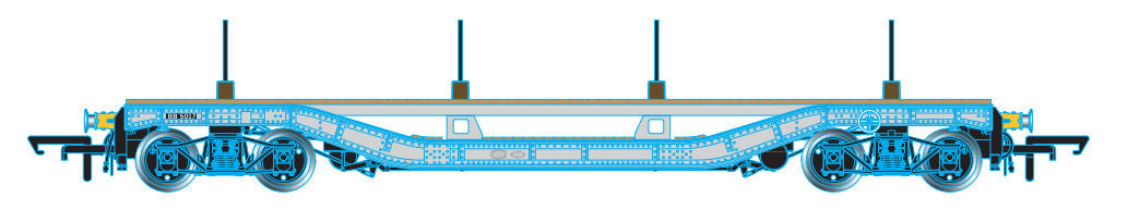 Oxford Rail Warwell A Steel carrier DM748305 Diamond Bogie OR76WW003