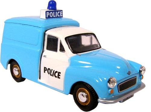 OXFORD DIECAST P008 Morris Minor Police Oxford Commercials 1:43 Scale Model Police Theme