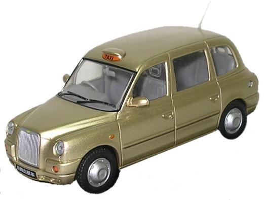 OXFORD DIECAST TX4002 TX4 Taxi Gold Oxford Commercials 1:43 Scale Model Taxi Theme