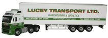 OXFORD DIECAST VOL01BX Lucey Transport Volvo FH Box Trailer Oxford Haulage 1:76 Scale Model 