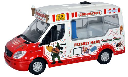 Oxford Diecast Coronatos Whitby Mondial Ice Cream Van - 1:43 Scale WM003