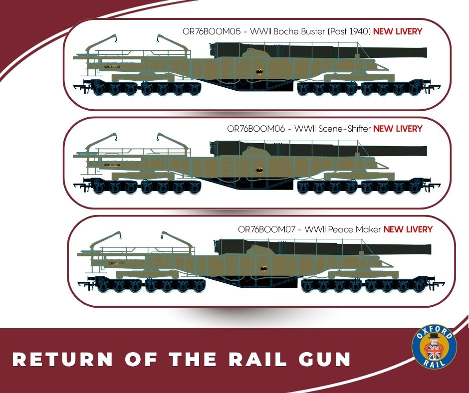 Oxford Rail Standard Rail Gun New Liveries