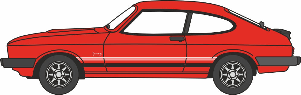 Oxford Diecast Ford Capri Mk3 Sebring Red 1:120 Scale