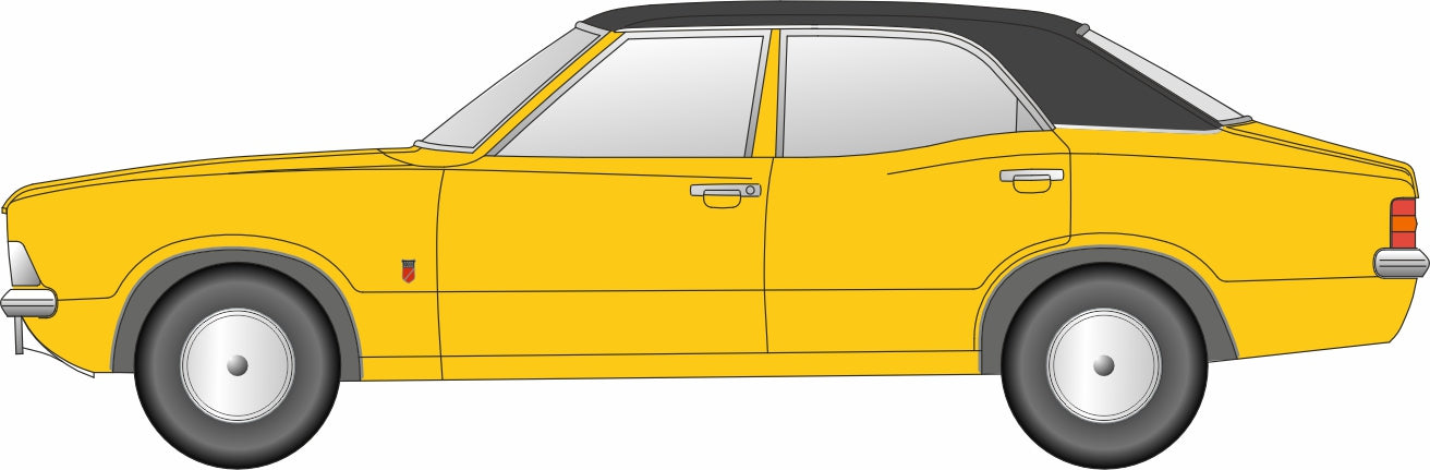 Oxford Diecast Ford Cortina Mk3 Daytona Yellow 1:120 Scale