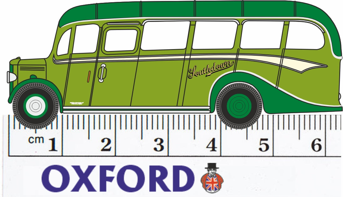 OXFORD DIECAST  Scale  Bedford OB Coach Southdown 1:120 Scale Measurements