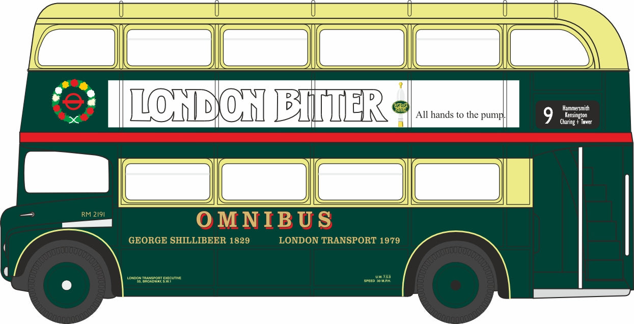 Oxford Diecast Routemaster Shillibeer 1:120