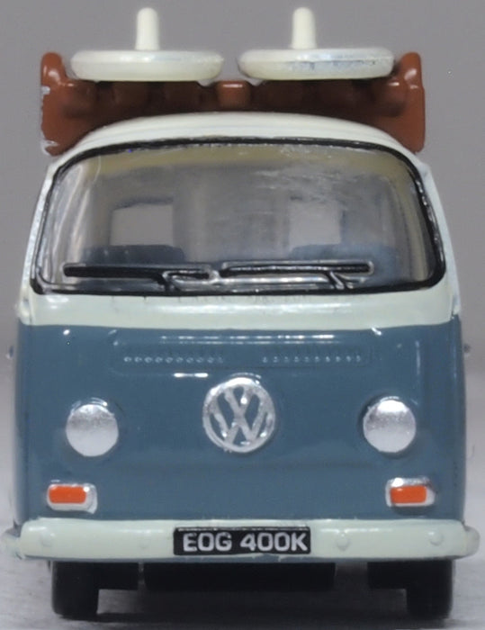 Oxford Diecast VW T2 Bus/Surfboards Fiord Blue/Arcona White 1:120