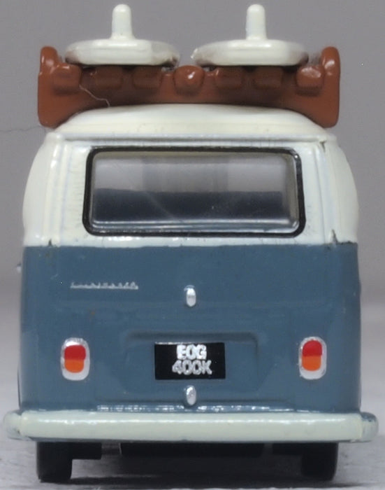 Oxford Diecast VW T2 Bus/Surfboards Fiord Blue/Arcona White 1:120