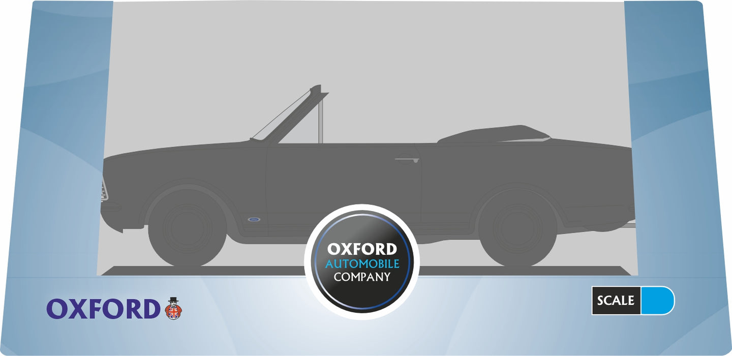 Oxford Diecast 1:43 Scale Ford Cortina MKII Crayford Convertible Black and White 43CCC004 Pack