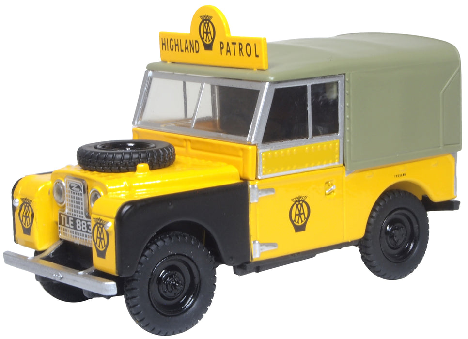Oxford Diecast Land Rover Series I 88" Canvas Aa Highland Patrol