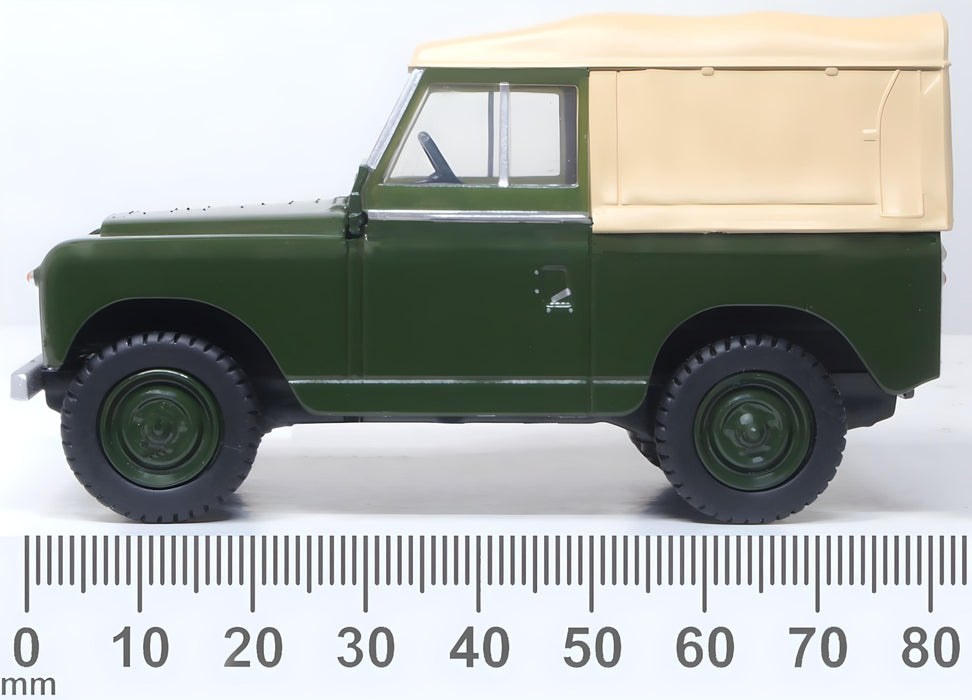 Oxford Diecast Land Rover Series Ii SWB Canvas Reme 1:43rd Scale Dimensions