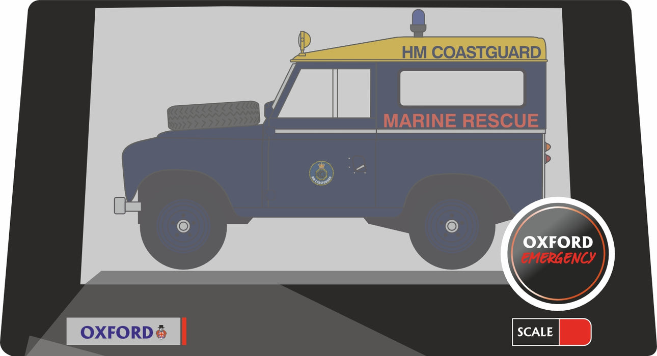 Oxford Diecast Land Rover Series 3 SWB Station Wagon HM Coastguard  - 1:43 scale 43LR3S007 pack