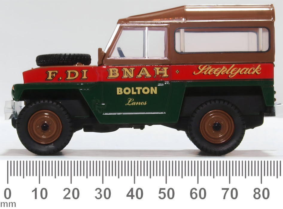 Oxford Diecast Land Rover Lightweight Hard Top Fred Dibnah 76LRL006 1:76 Scale Measurements