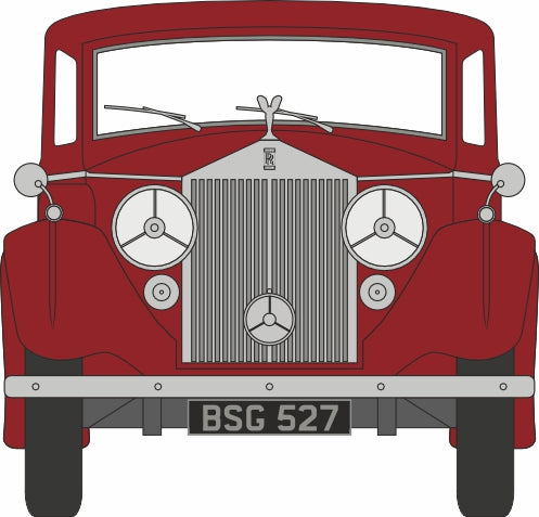 Oxford Diecast 1:43 scale Rolls Royce 25/30 - Thrupp & Maberley Burgundy 43R25001 Front