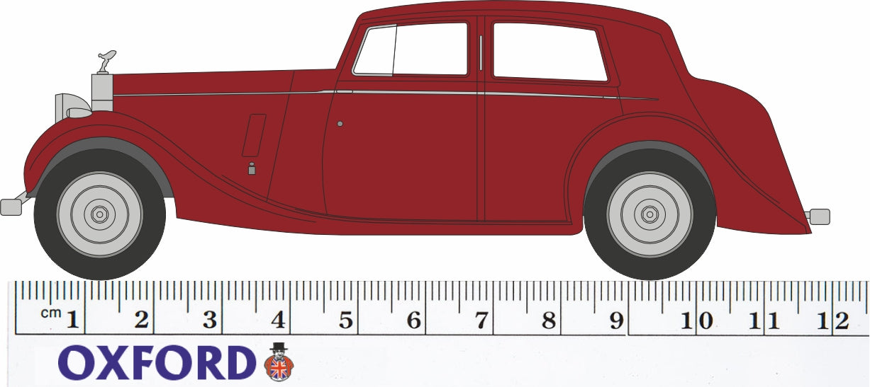 Oxford Diecast 1:43 scale Rolls Royce 25/30 - Thrupp & Maberley Burgundy 43R25001 Right