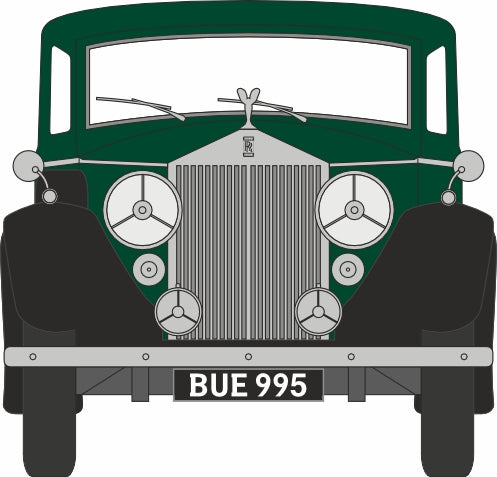 Oxford Diecast Rolls Royce 25/30 1:43 scale - Thrupp & Maberley Dark Green/Black 43R25002 Front