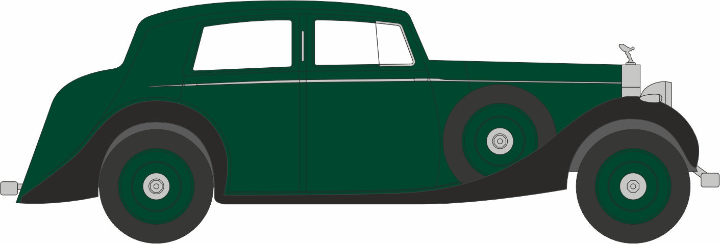 Oxford Diecast Rolls Royce 25/30 1:43 scale - Thrupp & Maberley Dark Green/Black 43R25002 Right